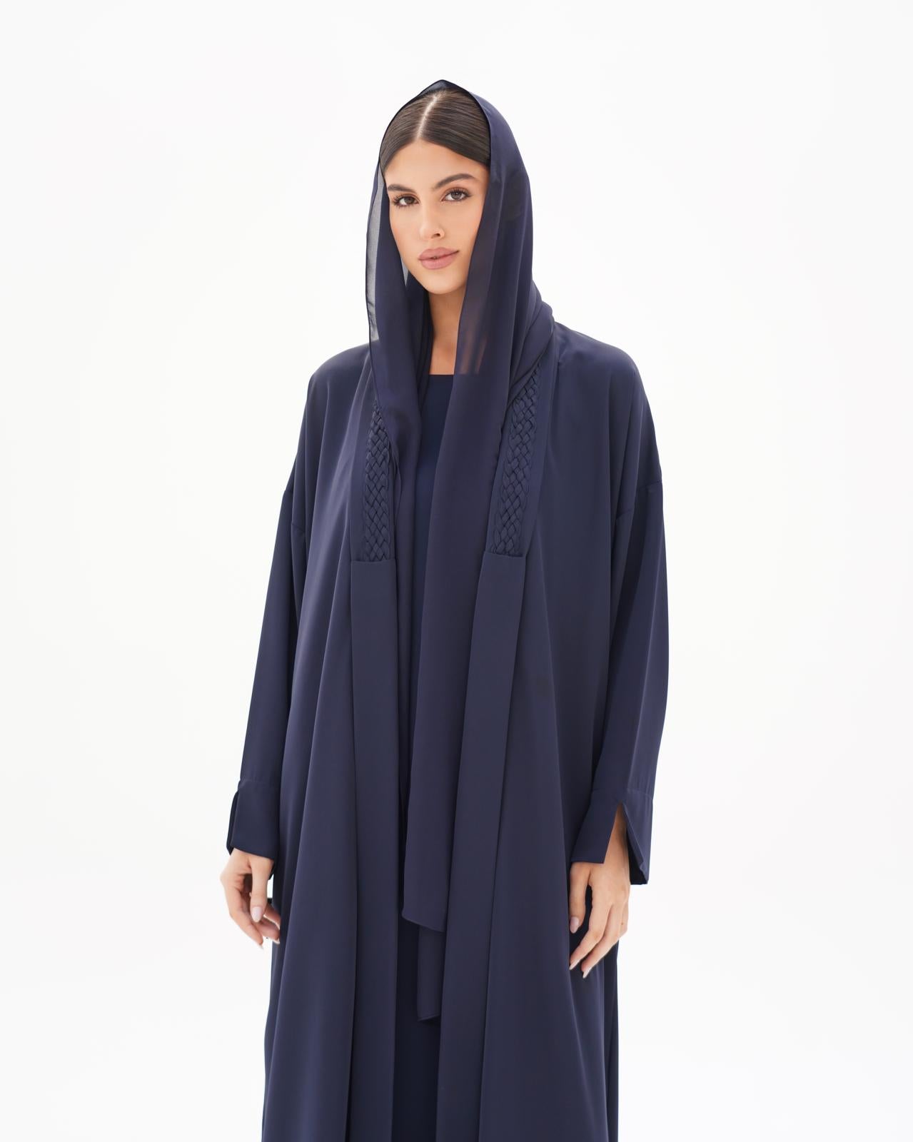 Linked Navy Abaya