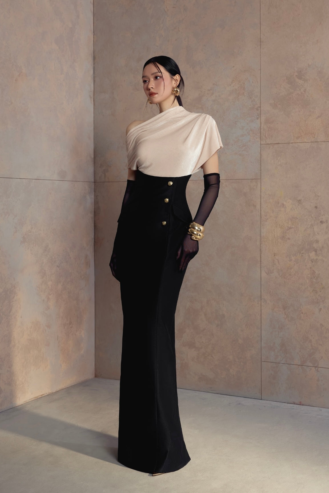 Noir & Pearl Gown