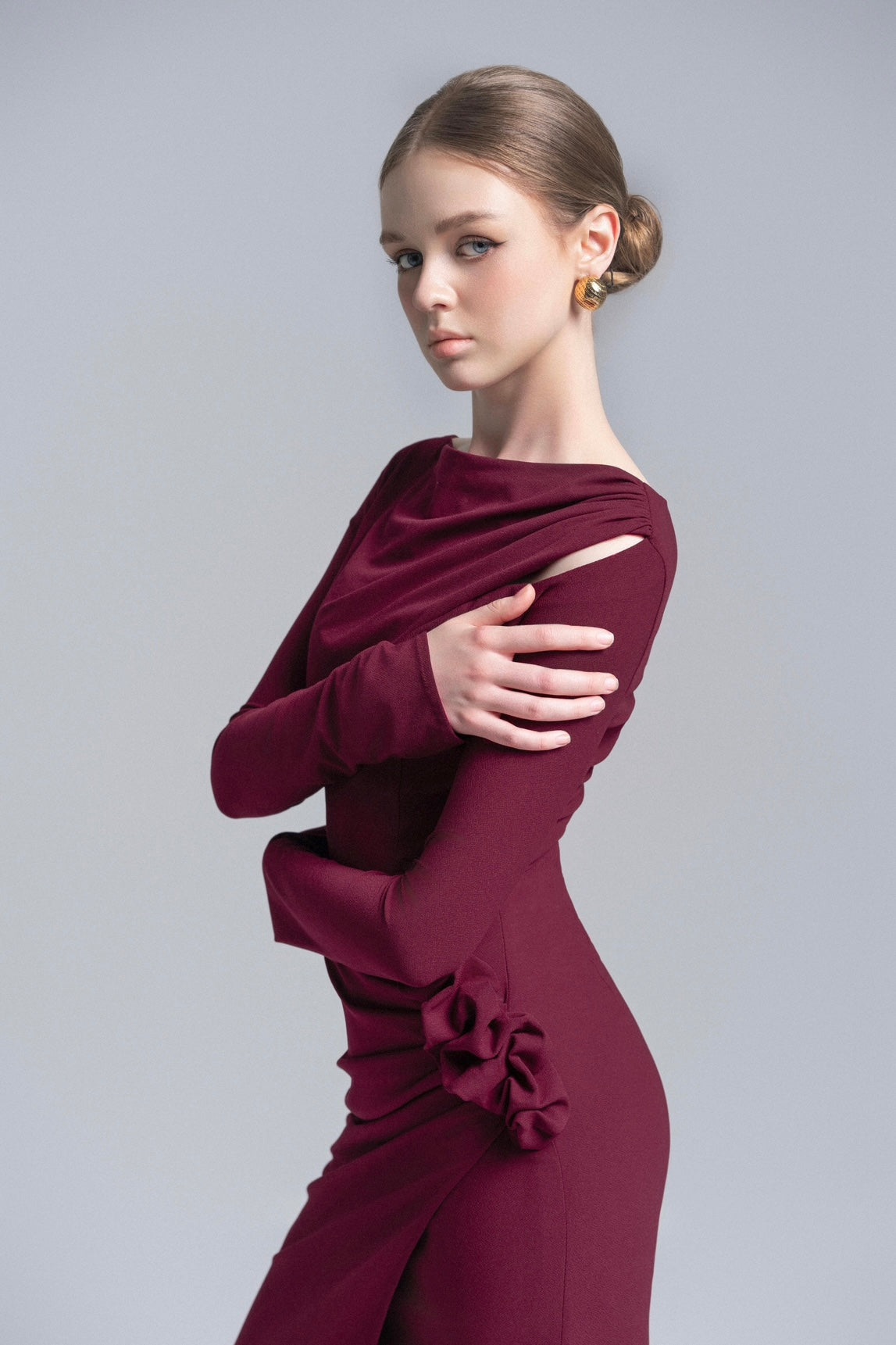 Burgundy Charm Gown