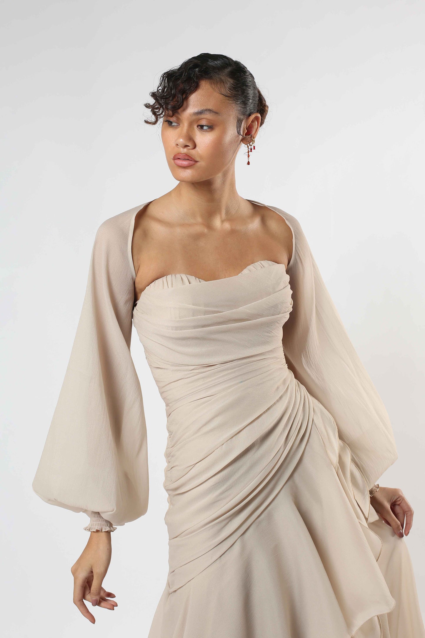 Maxi Dress With Long Sleeve Jacket