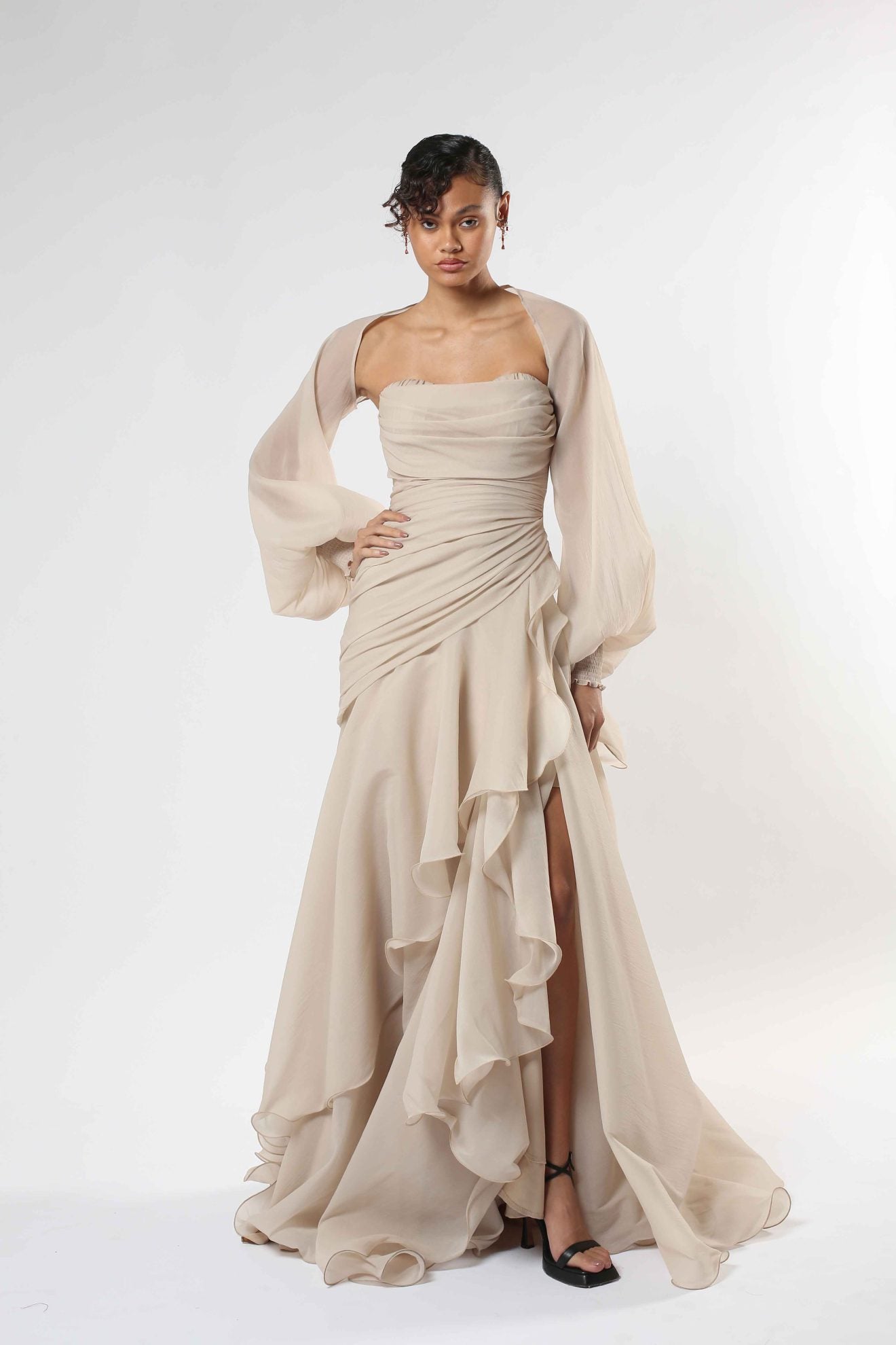 Maxi Dress With Long Sleeve Jacket