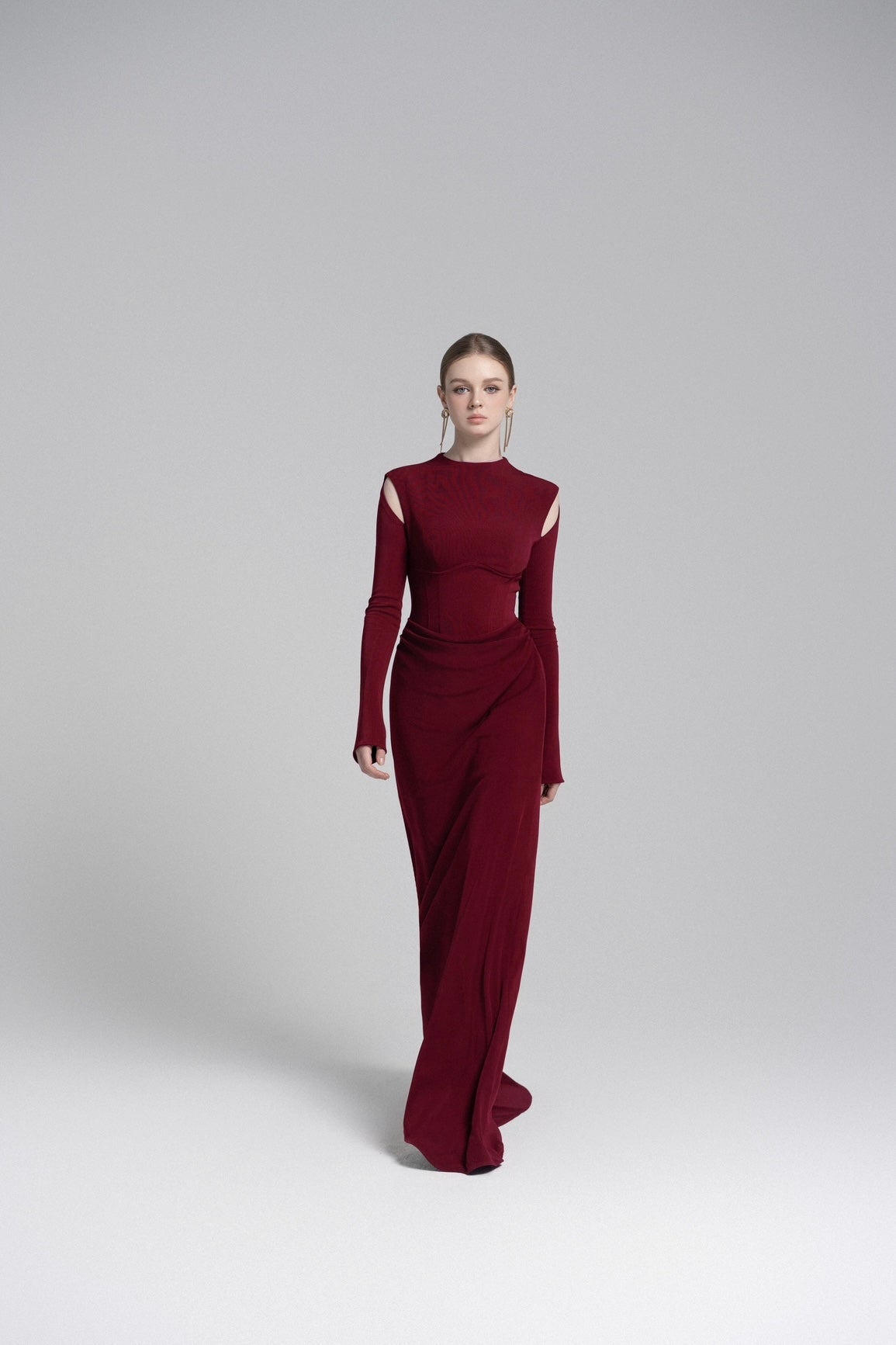 Crimson Sophistication Gown