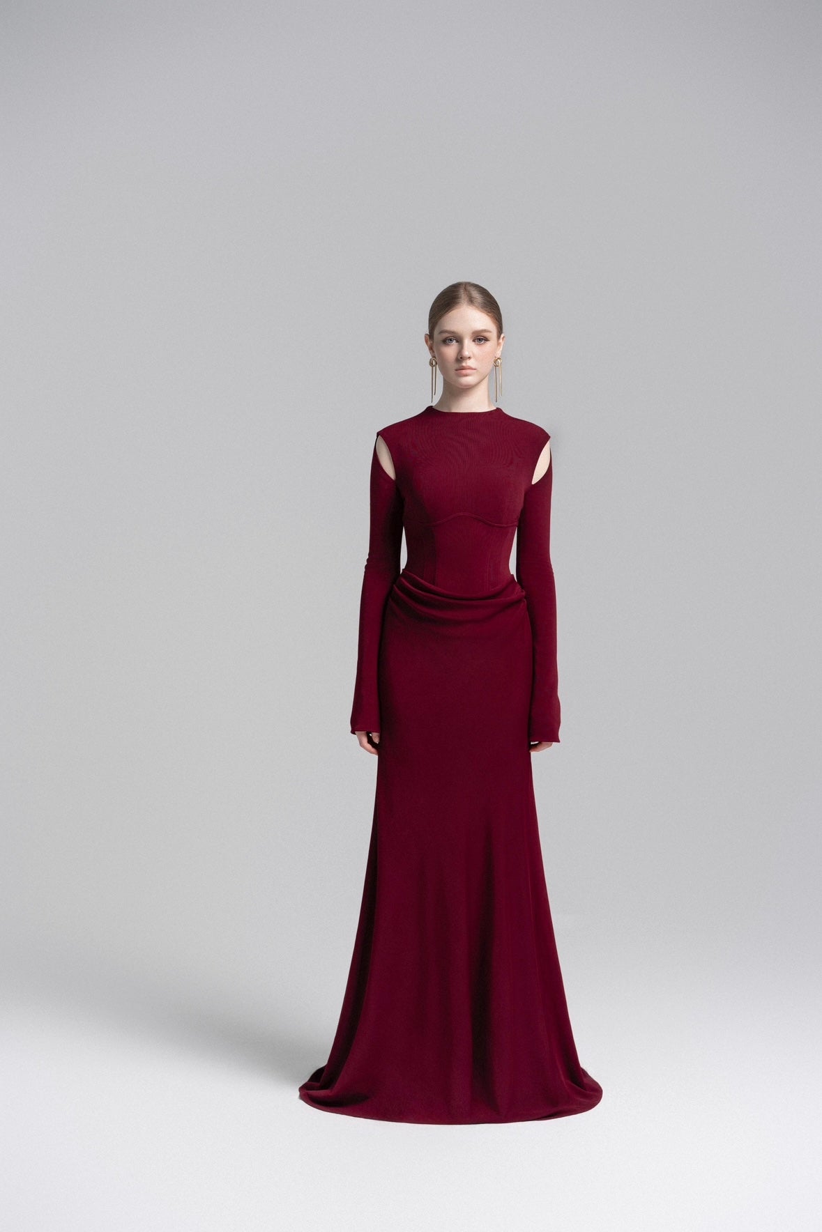 Crimson Sophistication Gown