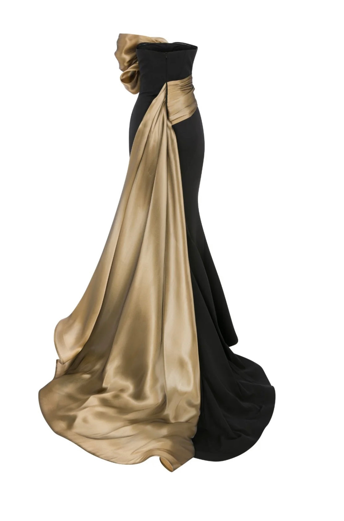 Metallic Strapless Gown