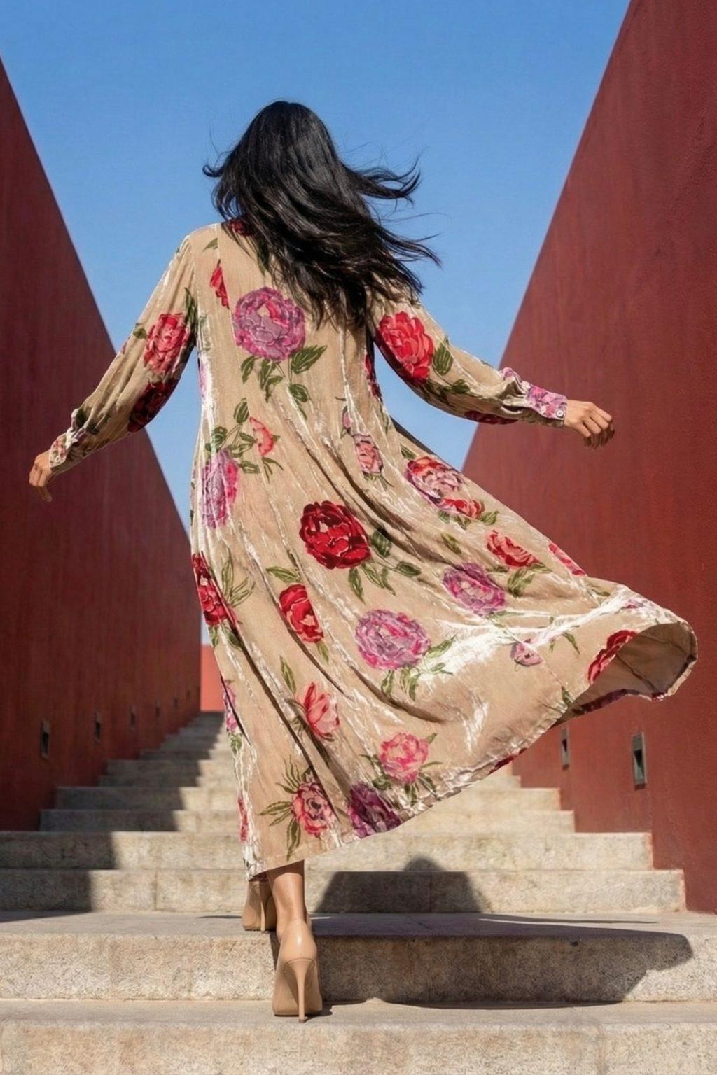 Floral Velvet Dress