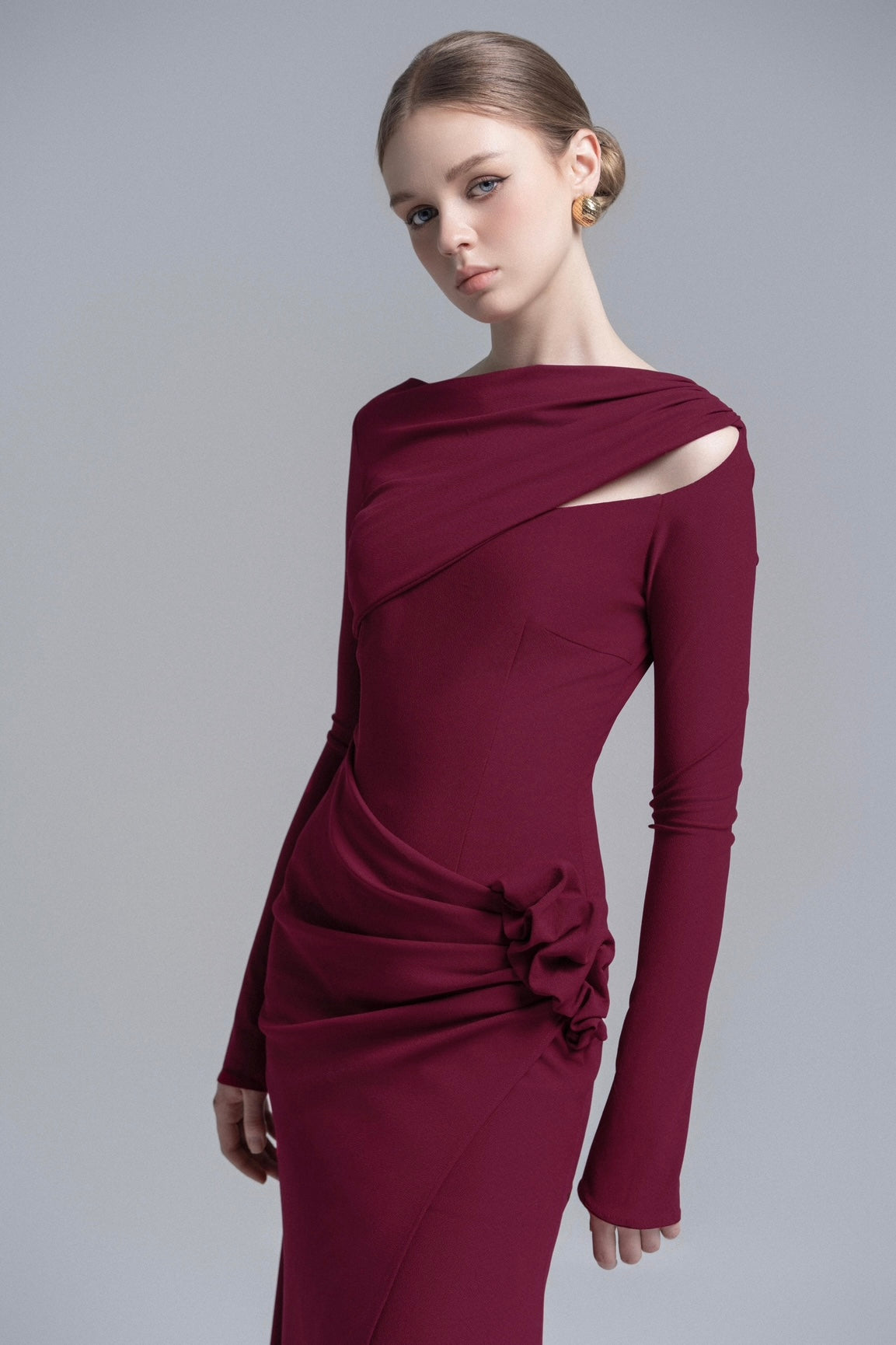 Burgundy Charm Gown