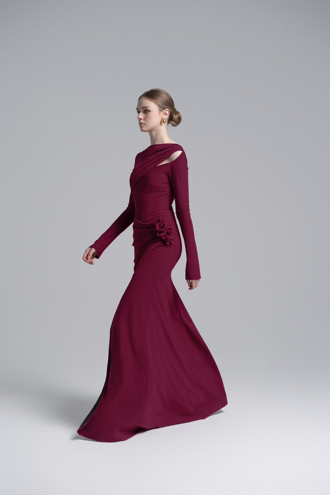 Burgundy Charm Gown