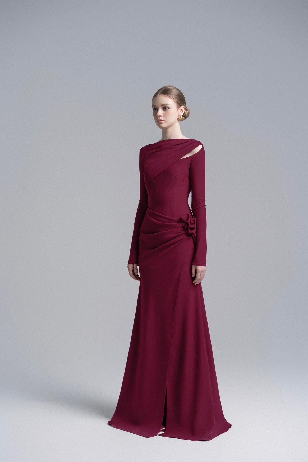 Burgundy Charm Gown