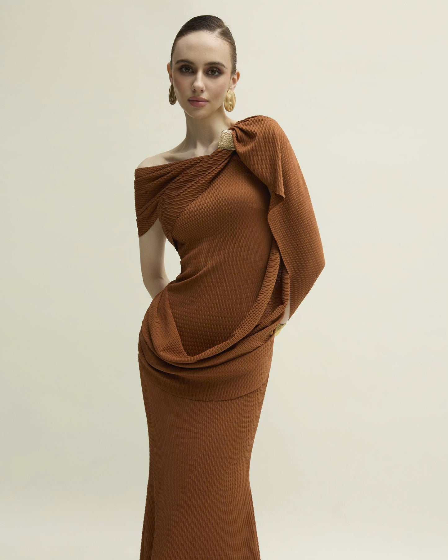 The Sculpted Serenity Gown