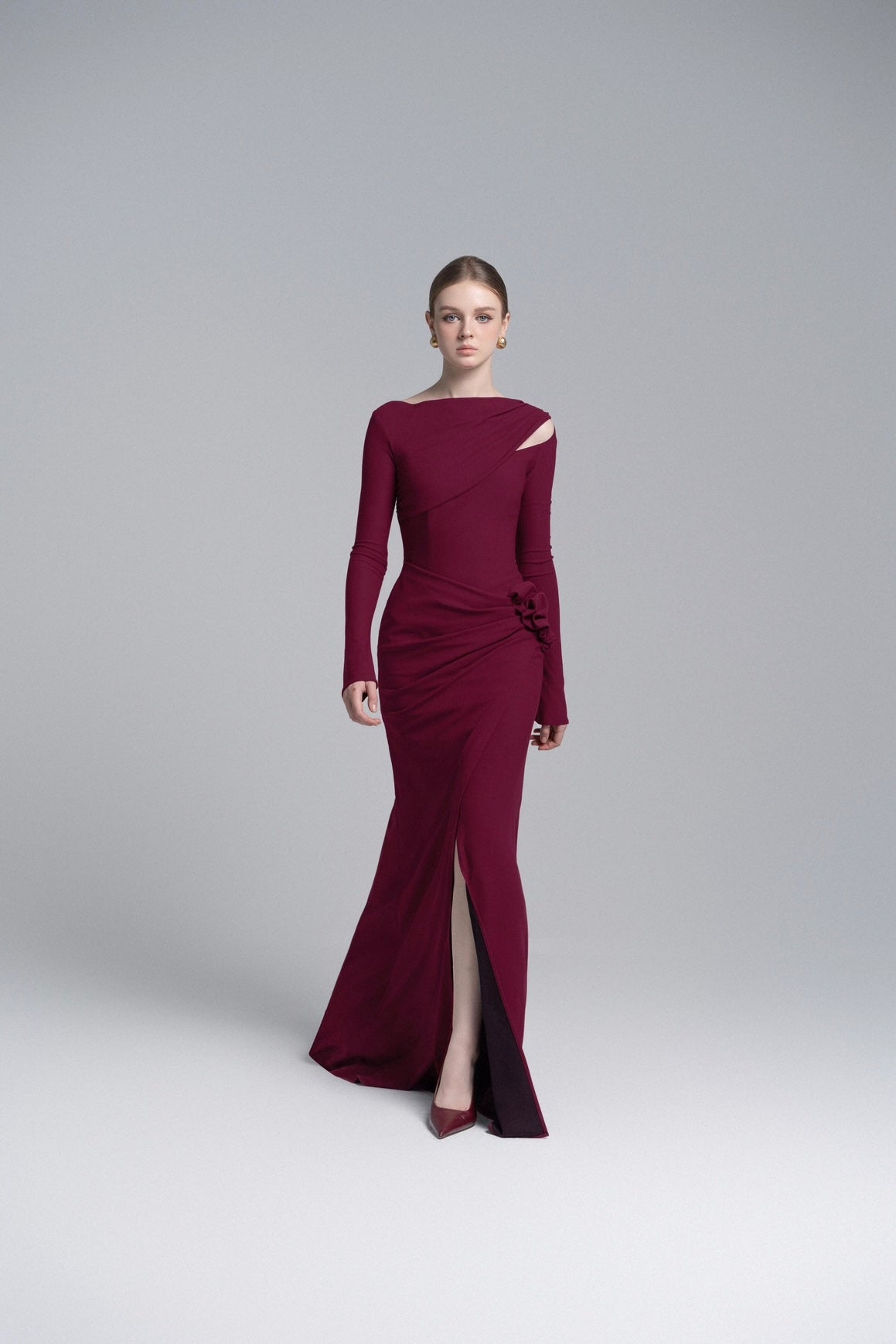 Burgundy Charm Gown
