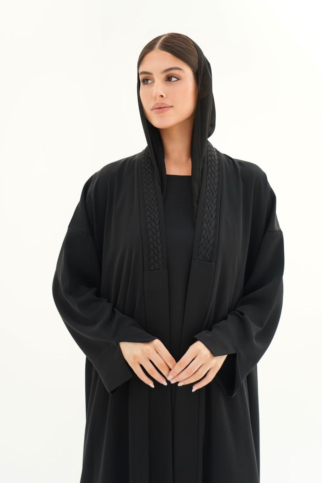 Linked Black Abaya