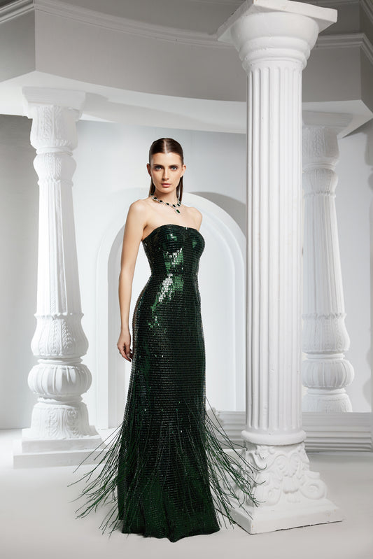 Emerald Sequence Gown