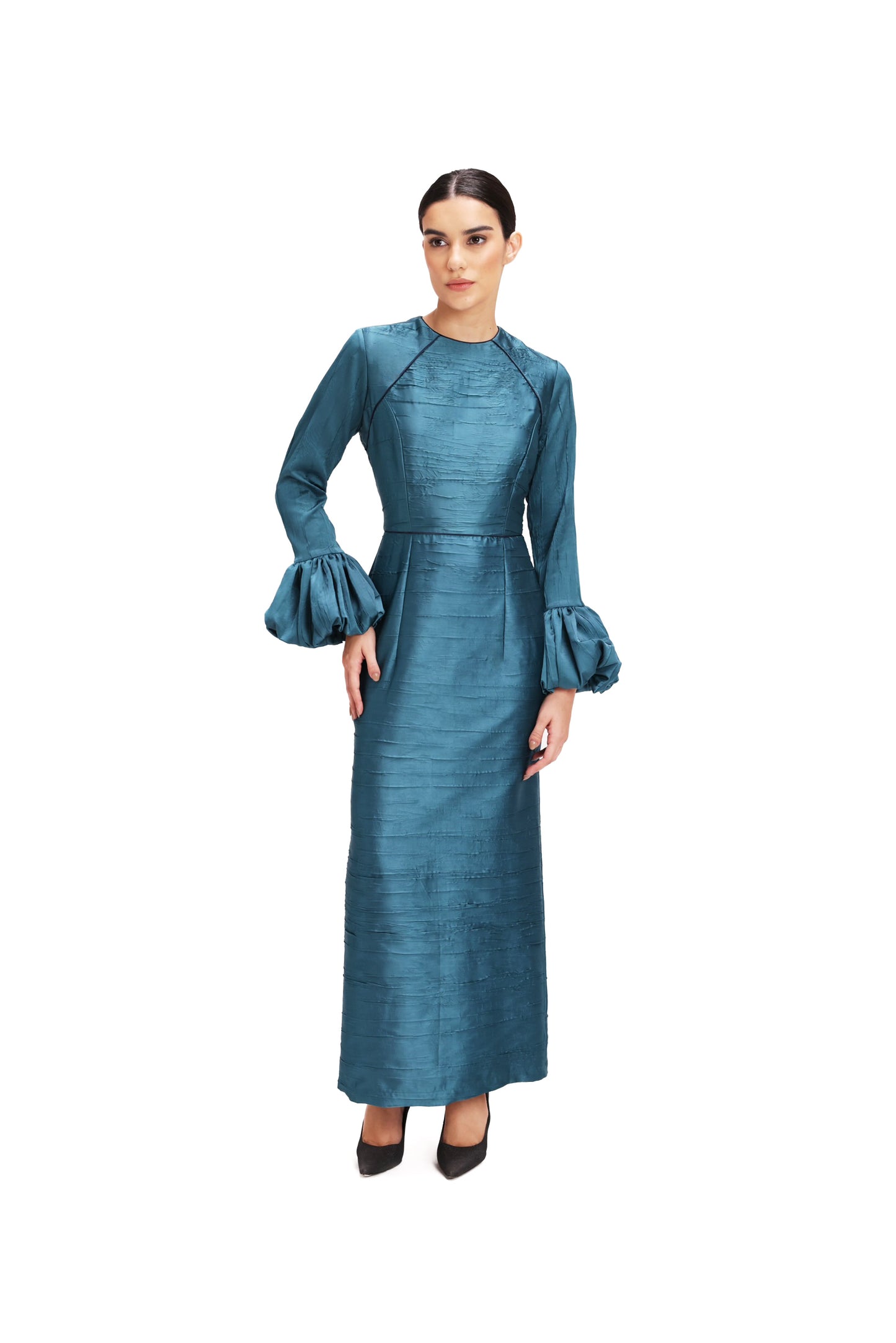 Elegant Plum Satin Gown