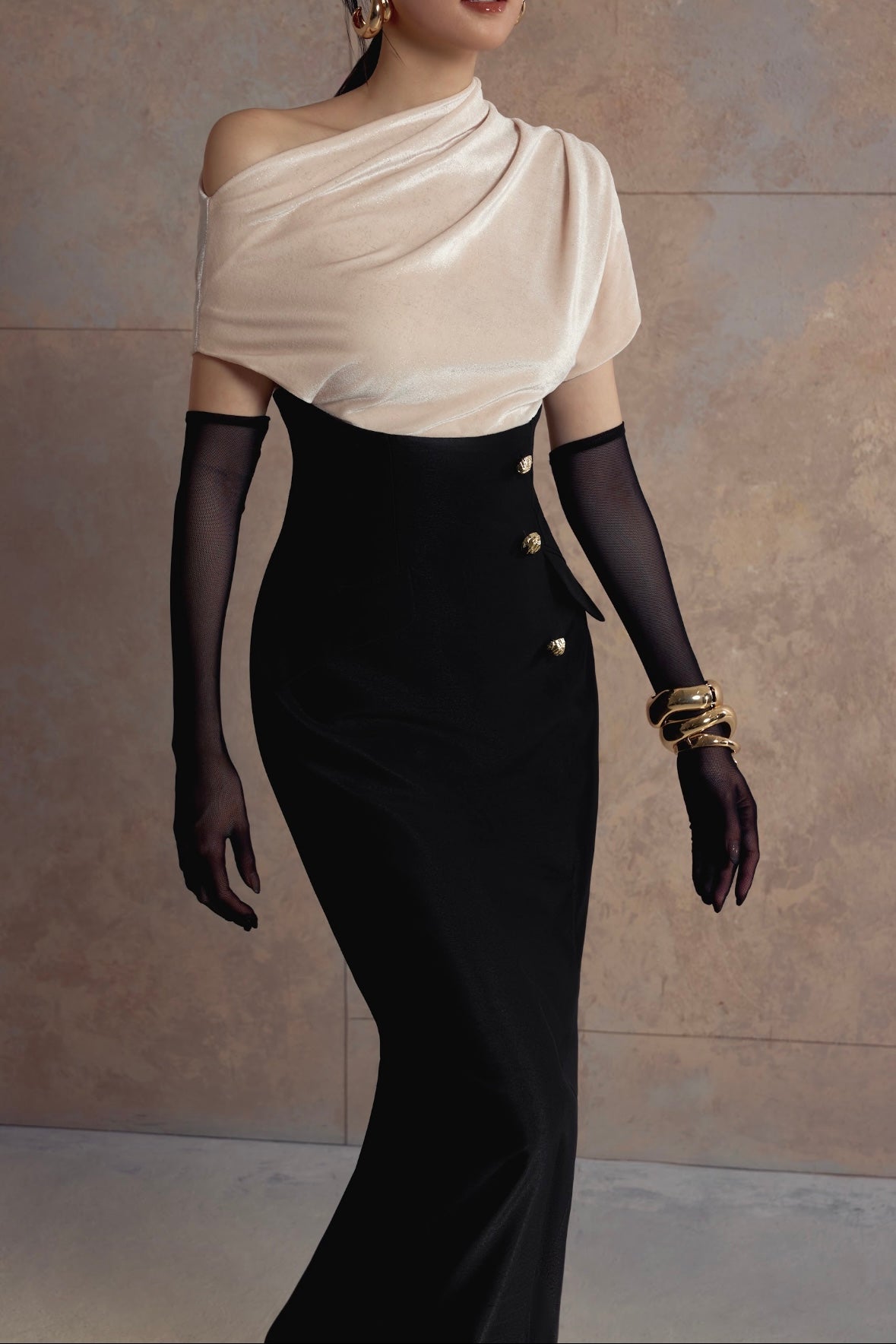 Noir & Pearl Gown