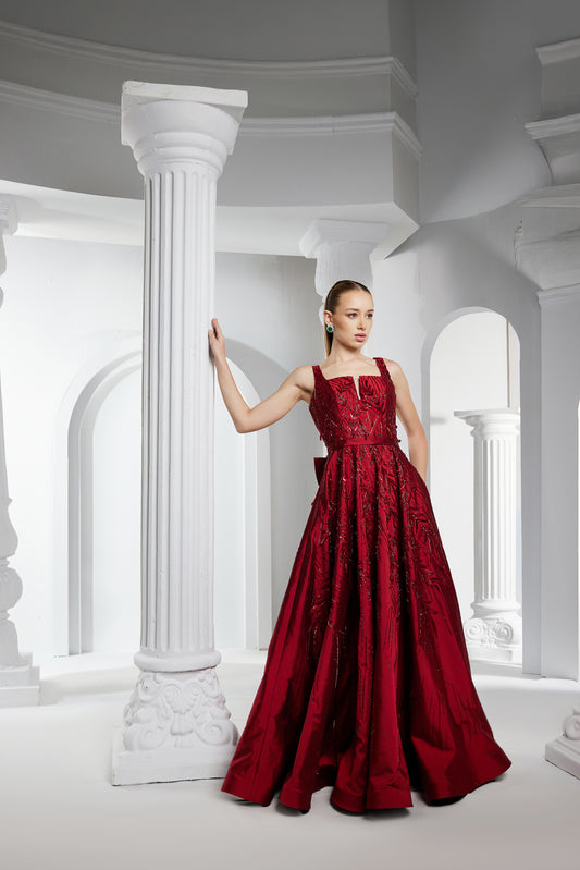 Burgundy Ball Gown