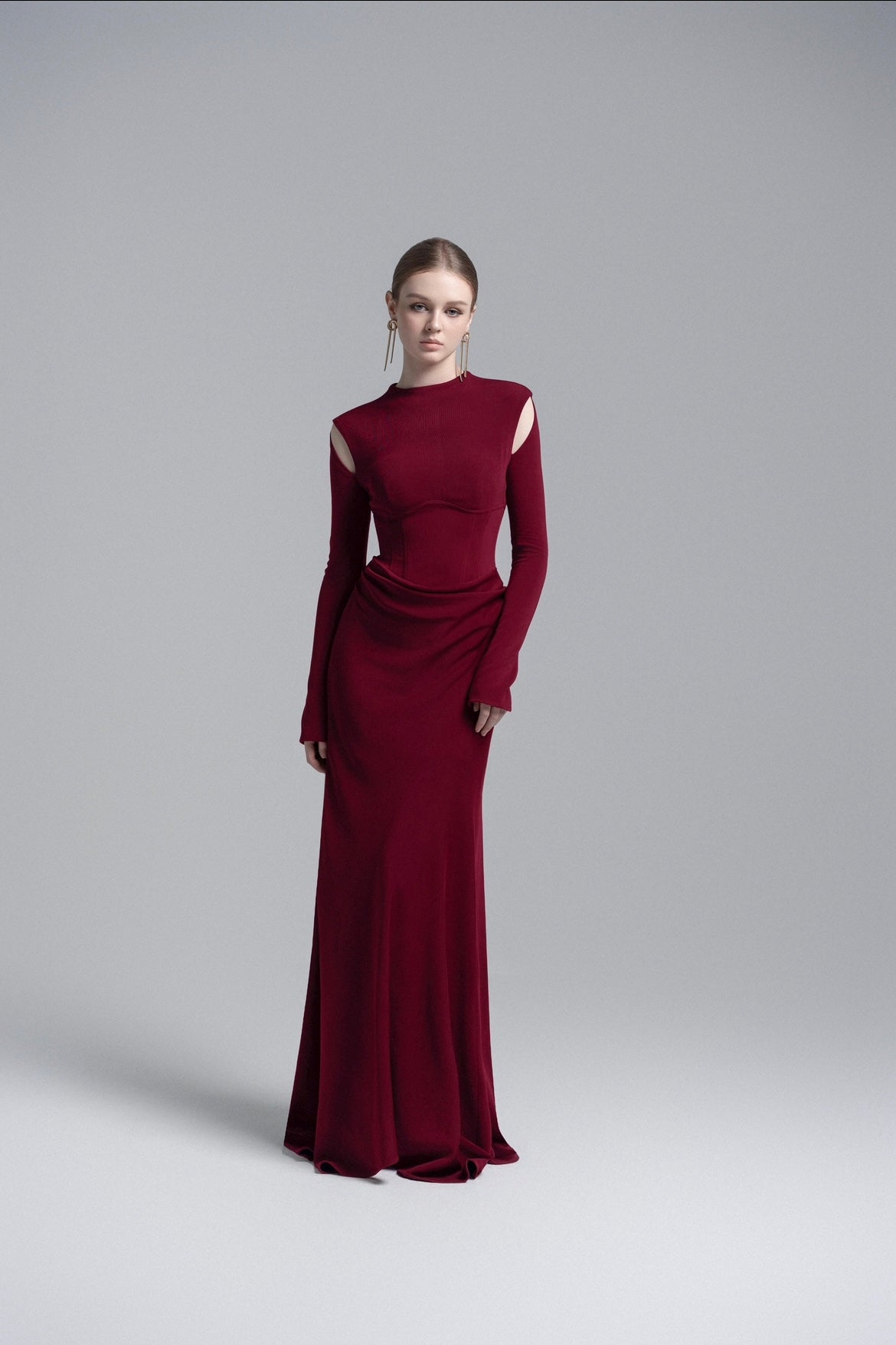 Crimson Sophistication Gown