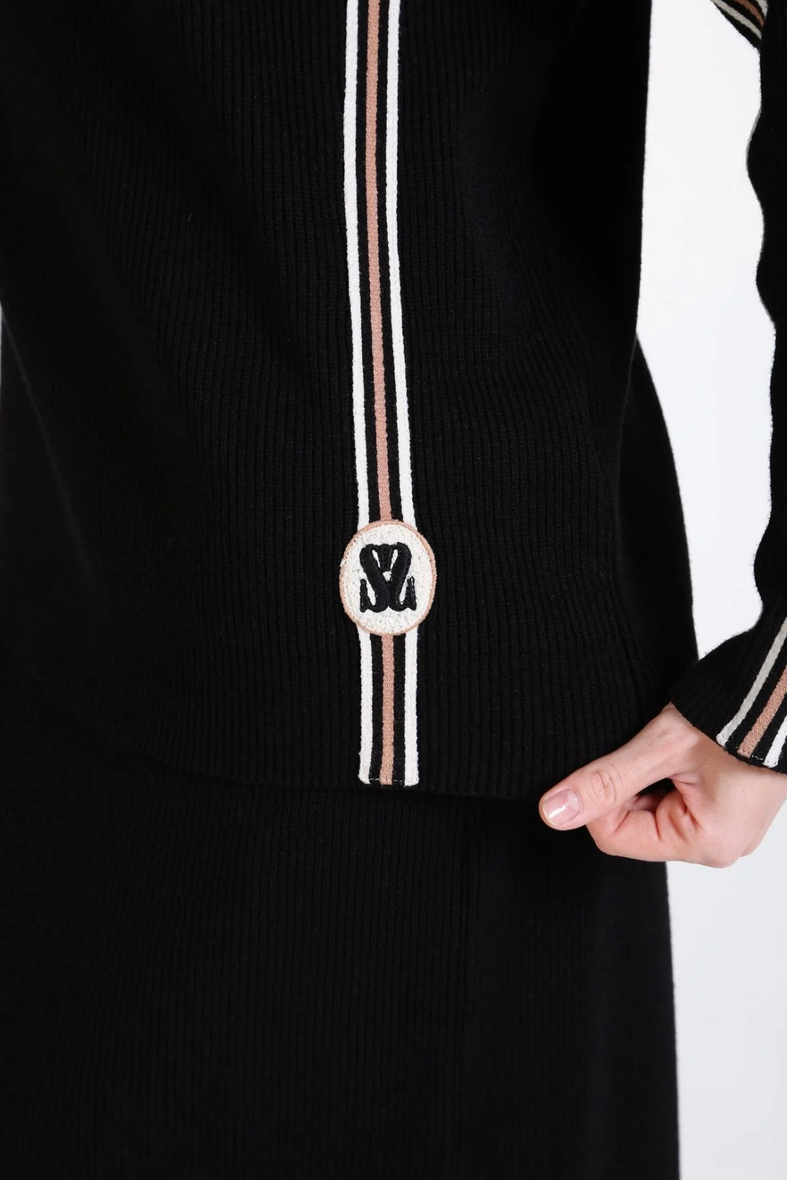 Arma Embroidery Detailed Knitwear Sweater-Skirt Set