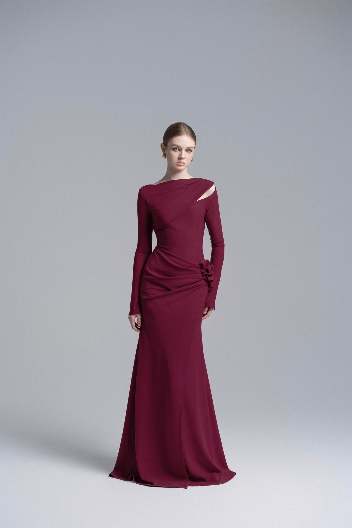Burgundy Charm Gown