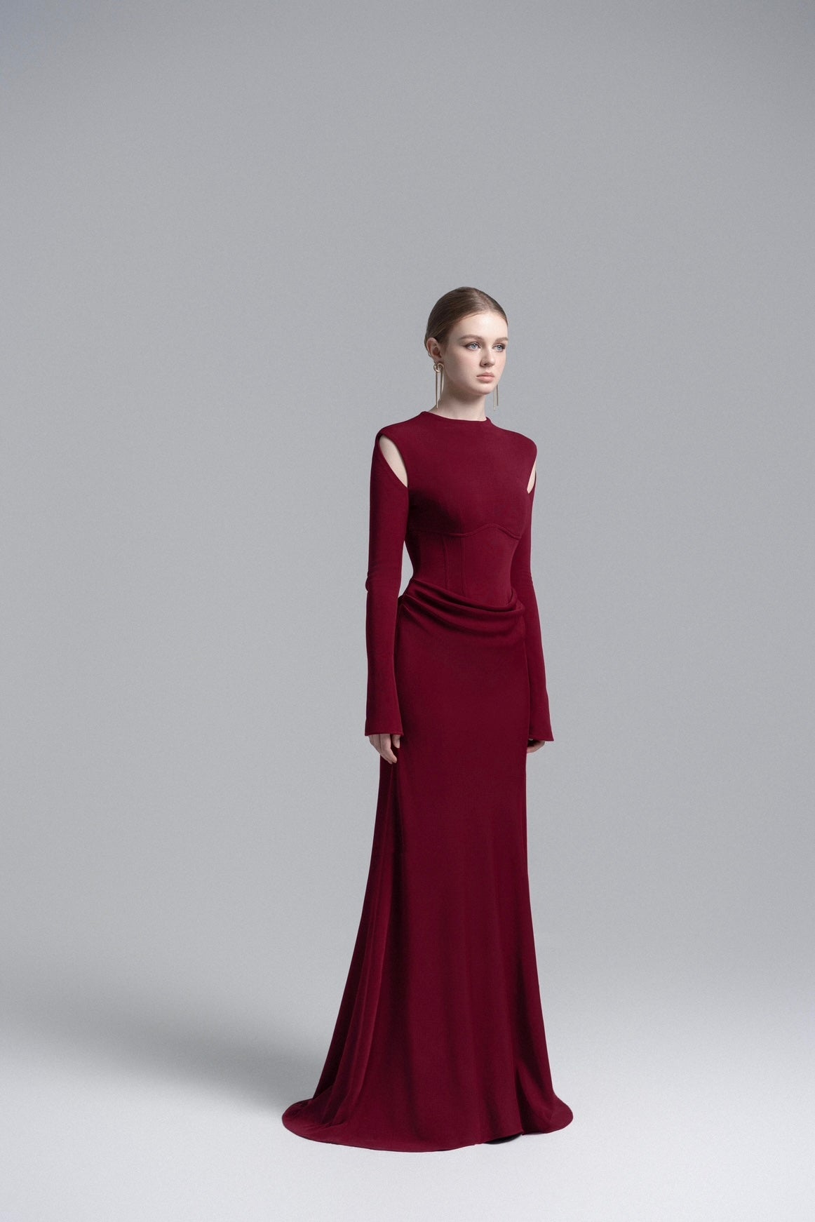Crimson Sophistication Gown