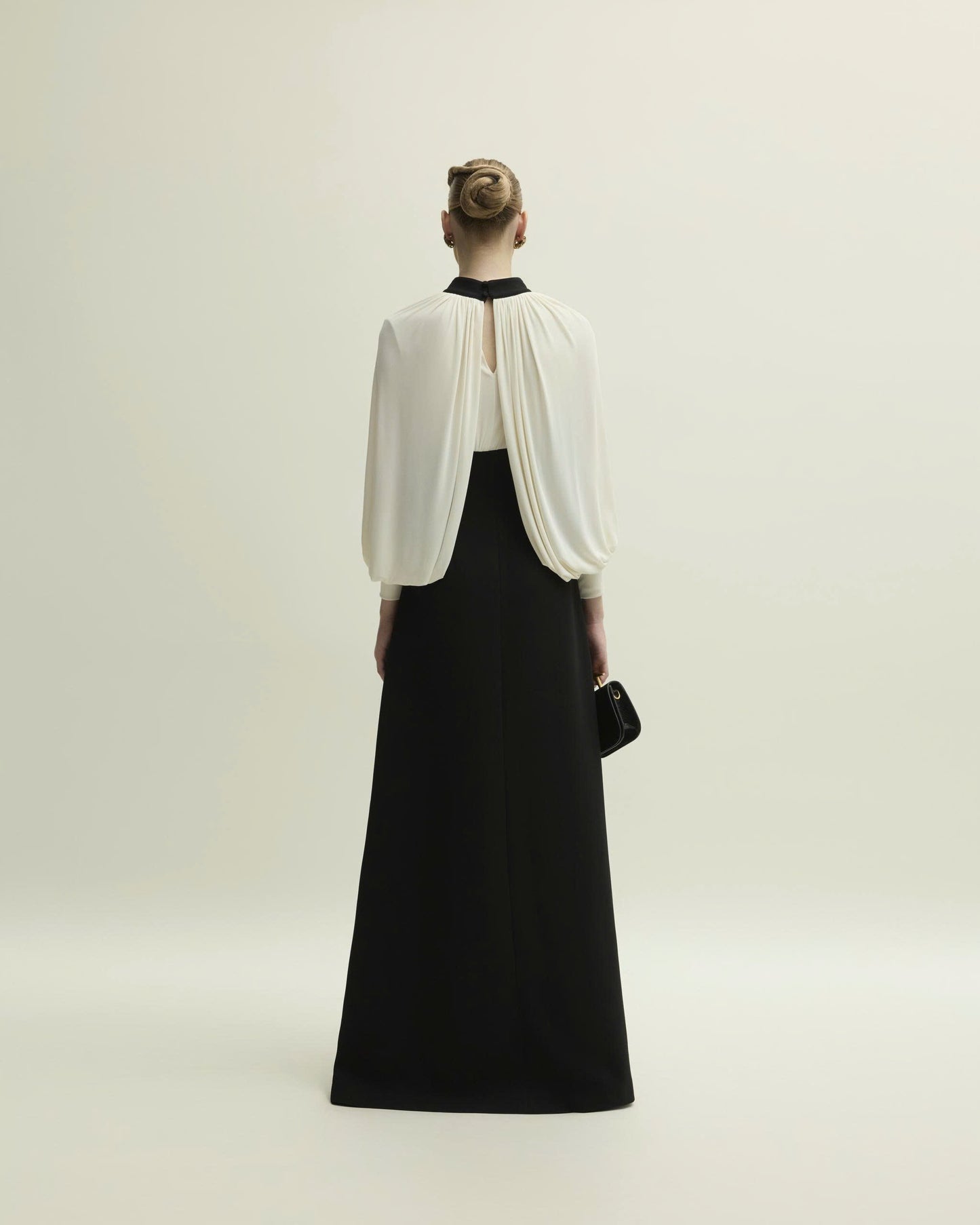 Monochrome Majesty Evening Gown