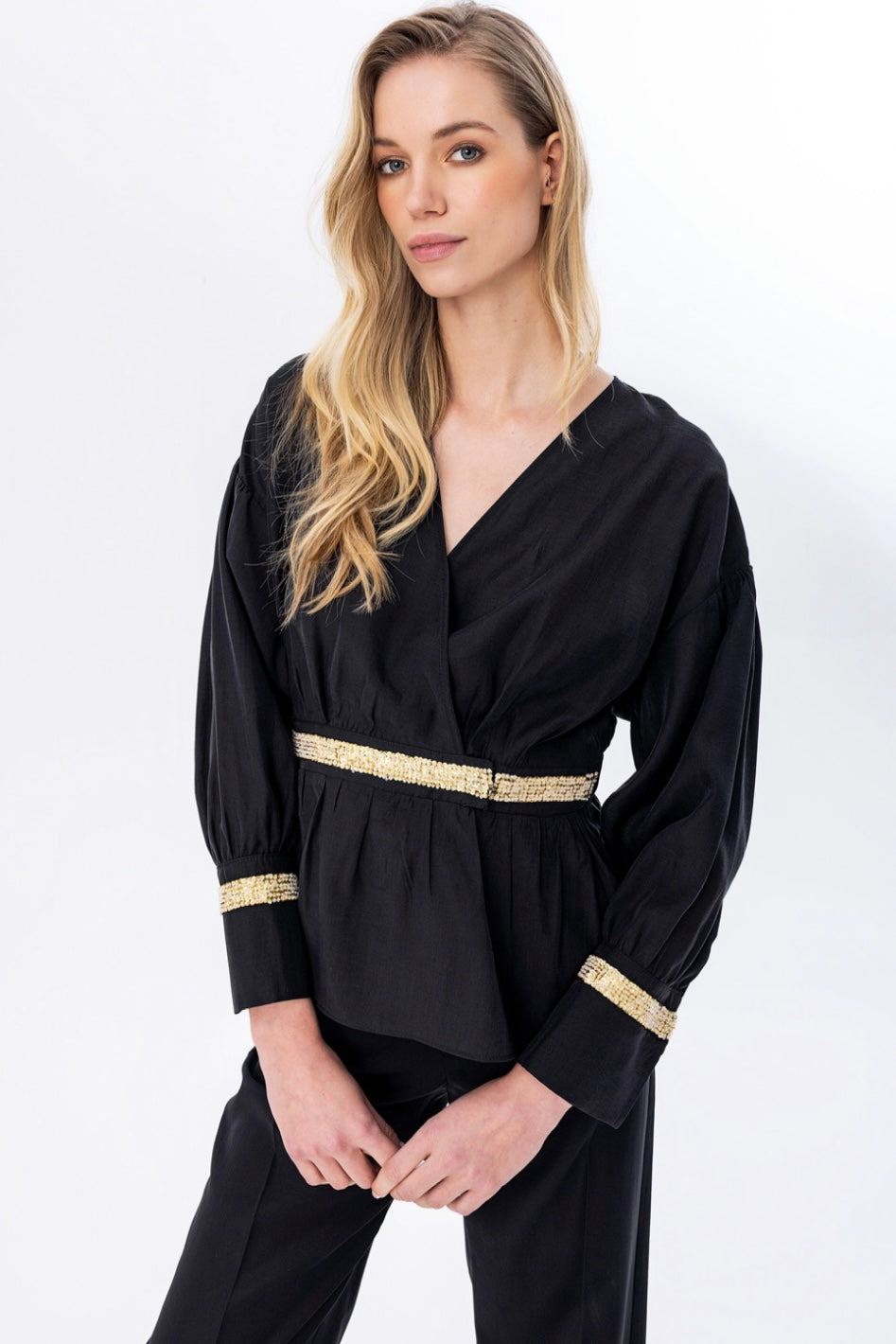 Double Breasted Blouse
