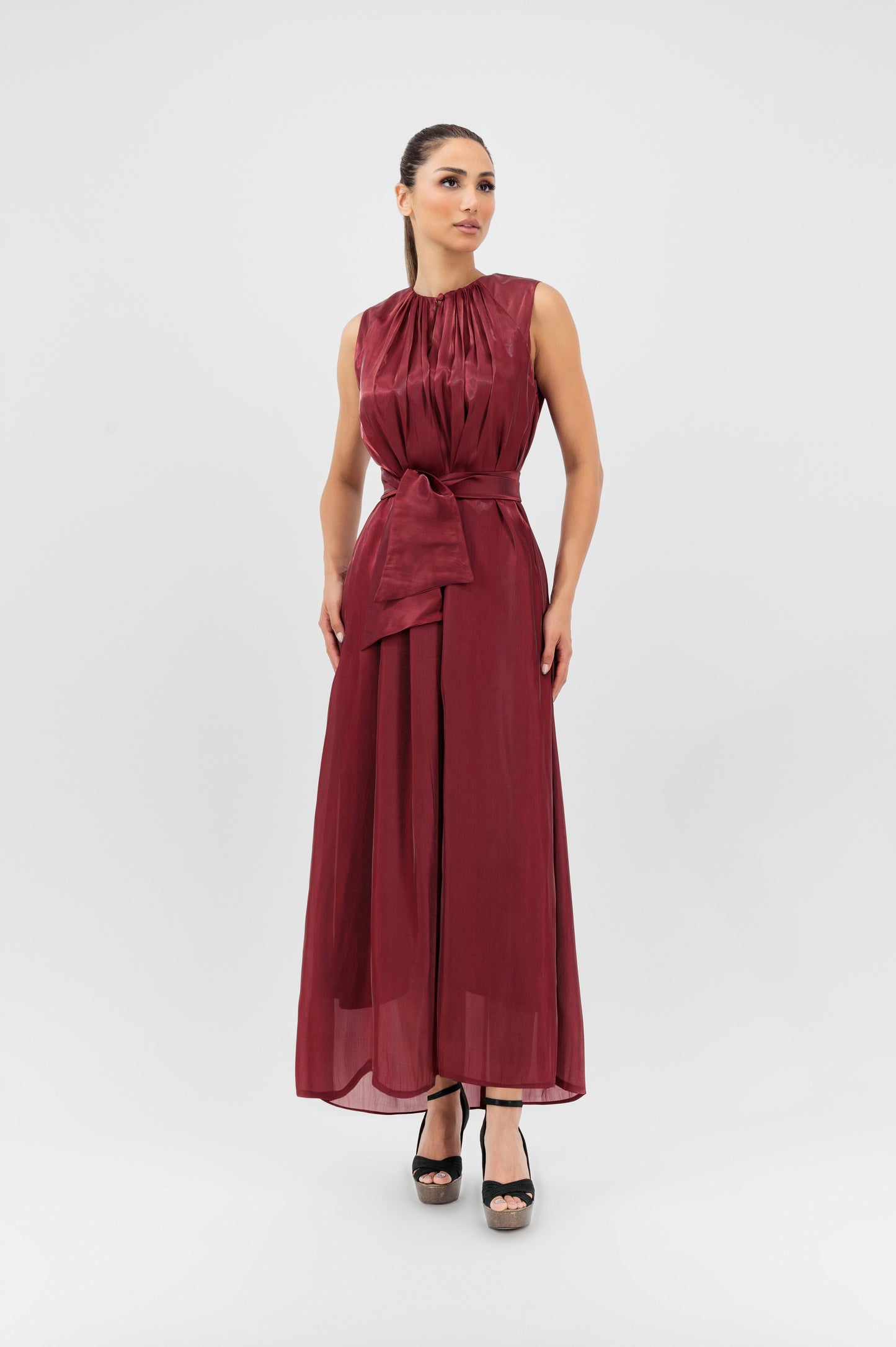 Embellished Flowing Kaftan Gown