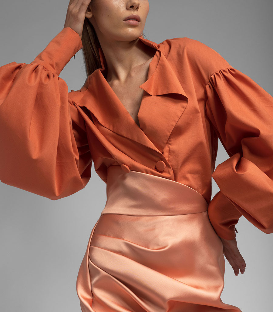 Asymetrical Satin Skirt