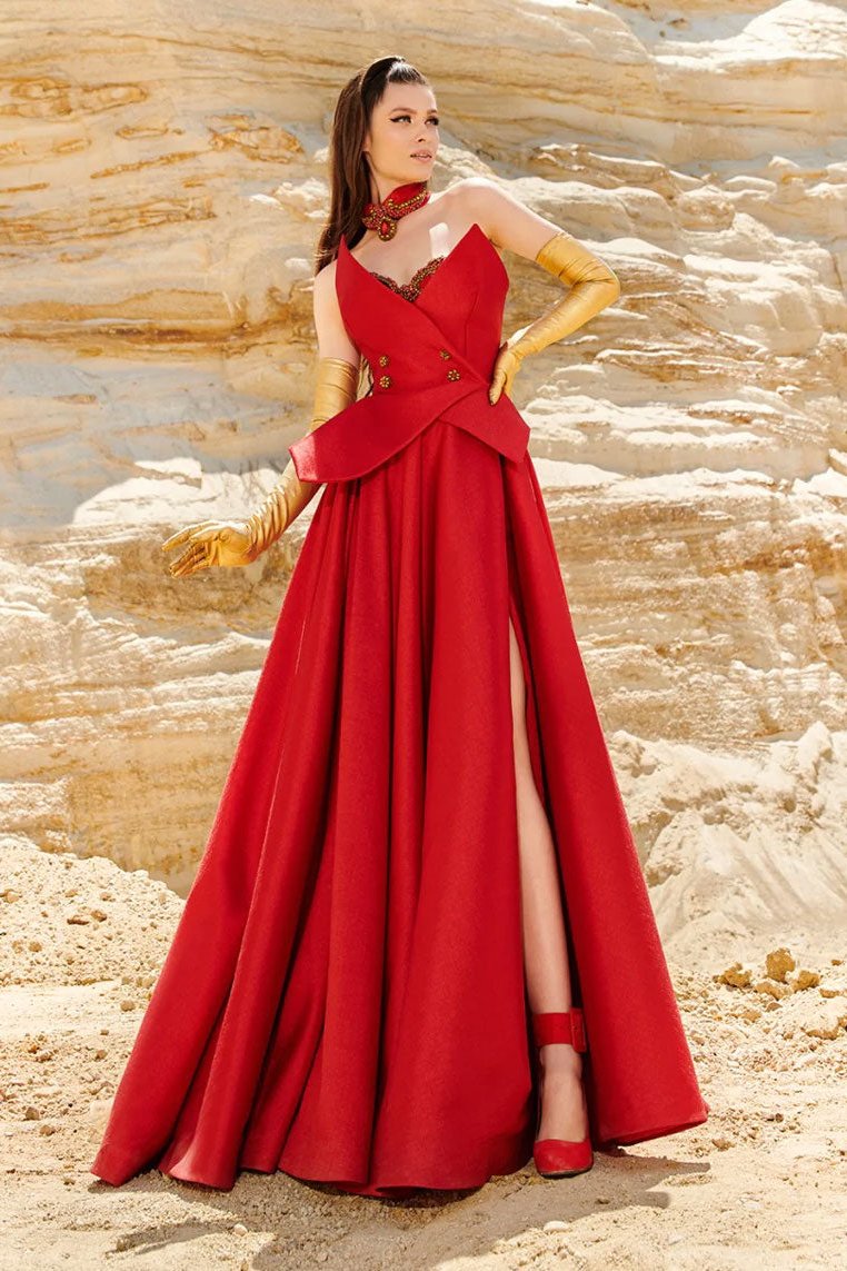 Floor Length Structured Detail Gown INCANTO FASHION Floor Length Structured Detail Gown INCANTO FASHION