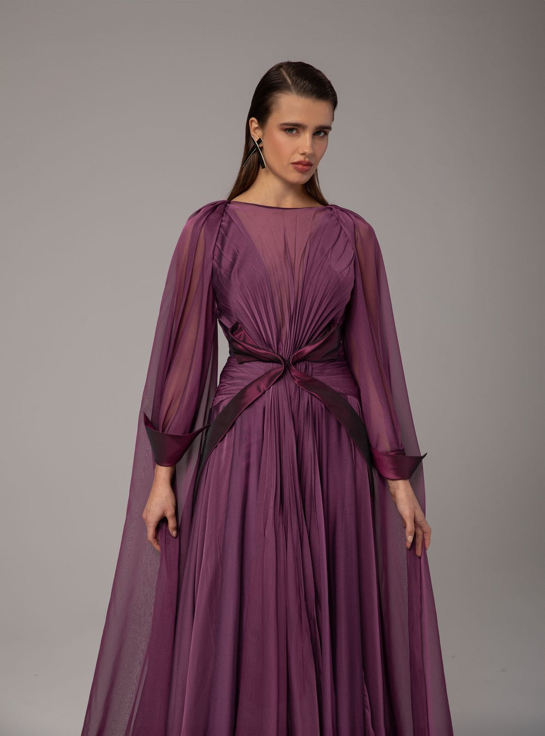 Pleated Purple Dress