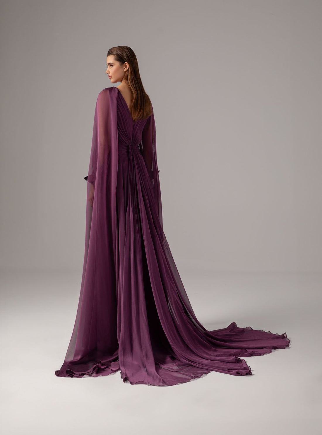 Pleated Purple Dress