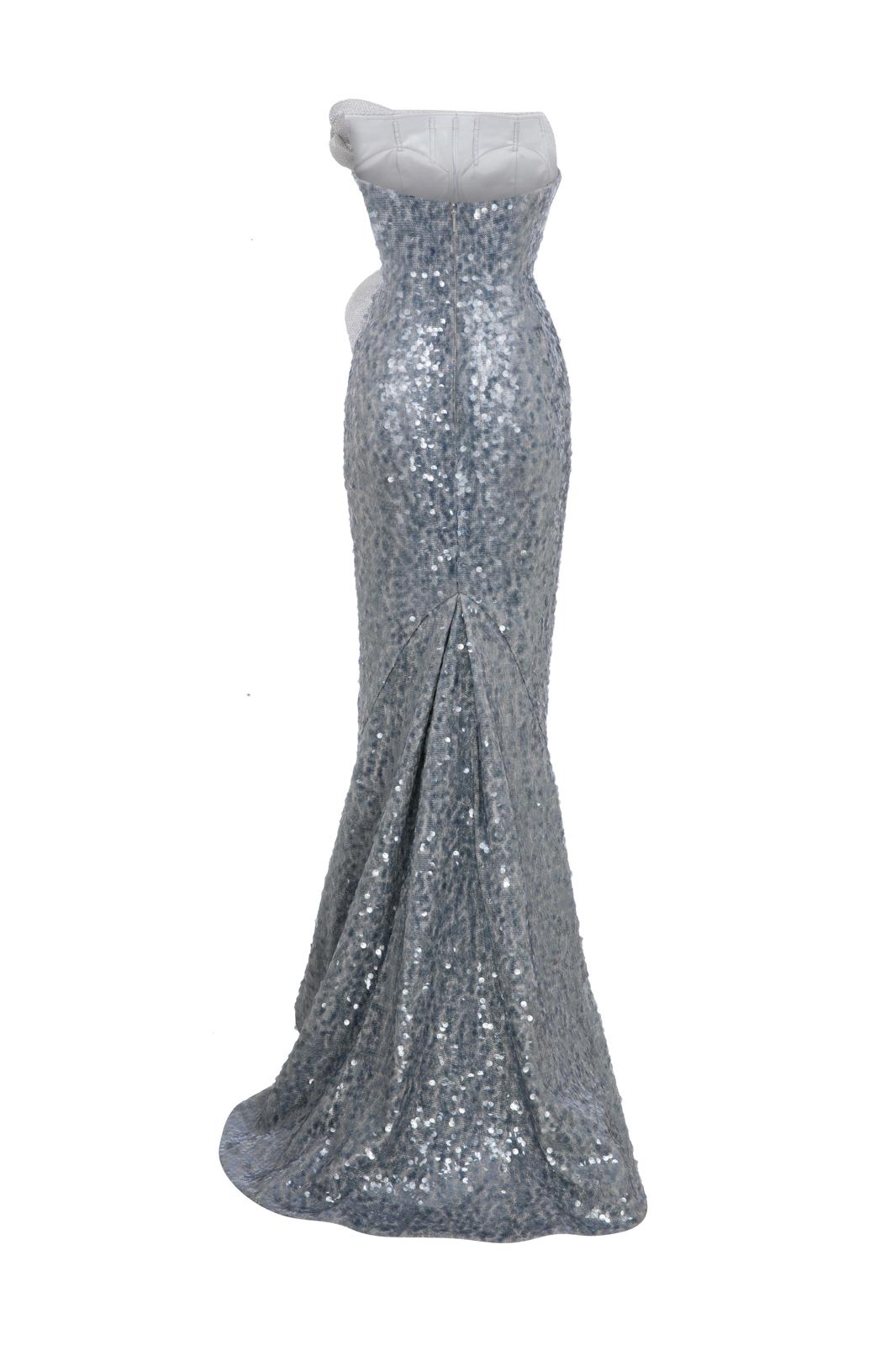 Silver Sequin Gown