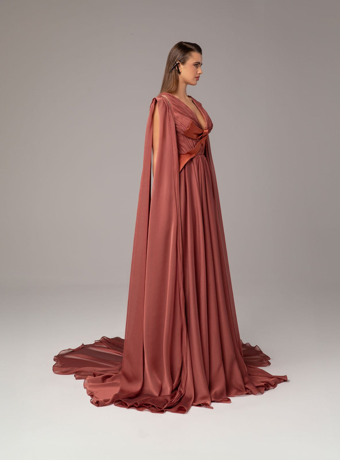 Elegant Draped Gown