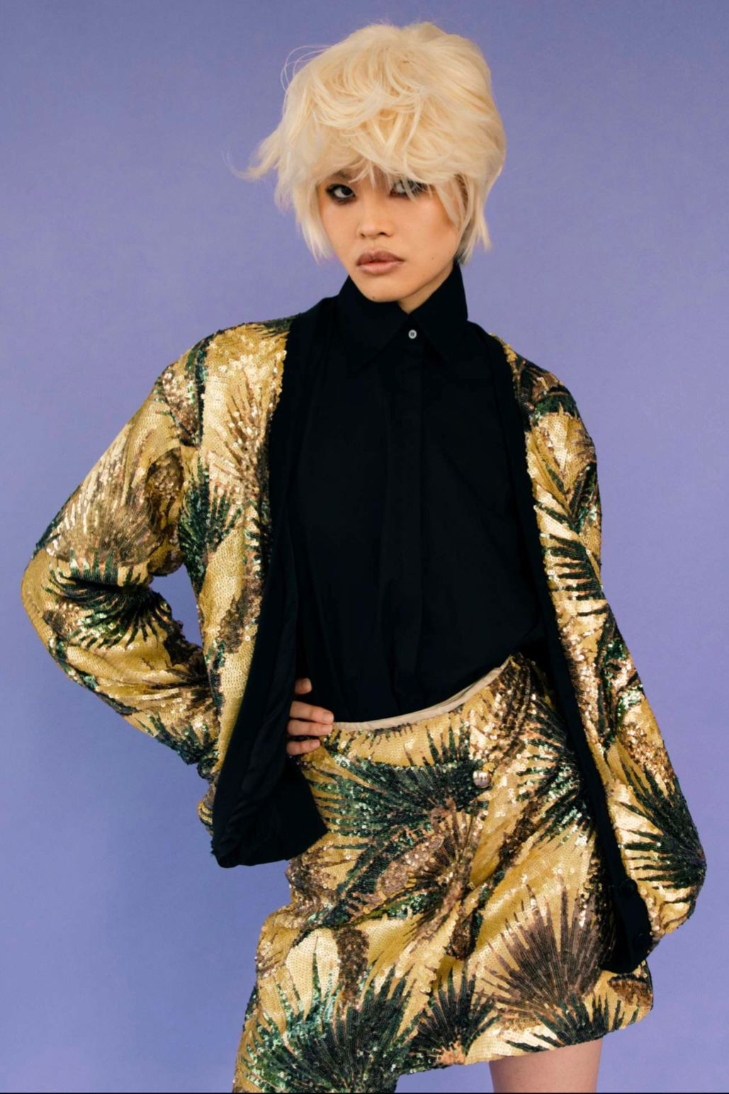 Glamorous Tropical Sequin Jacket