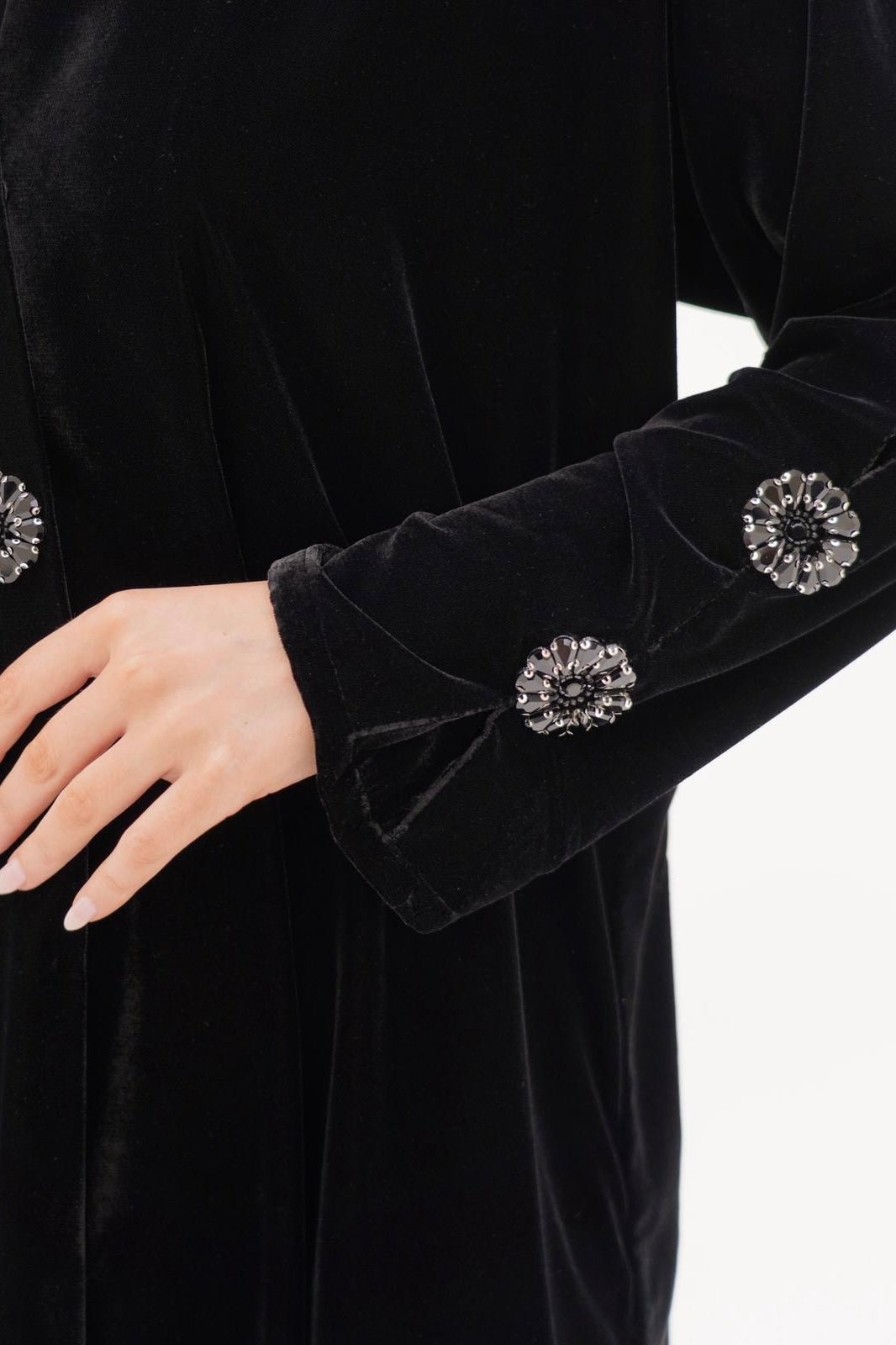 Crystella Velvet Abaya