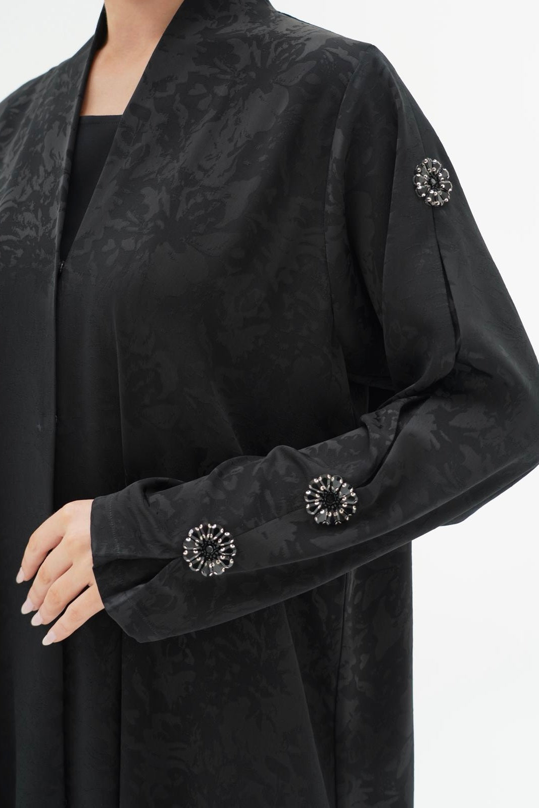 Crystella Jacquard Abaya