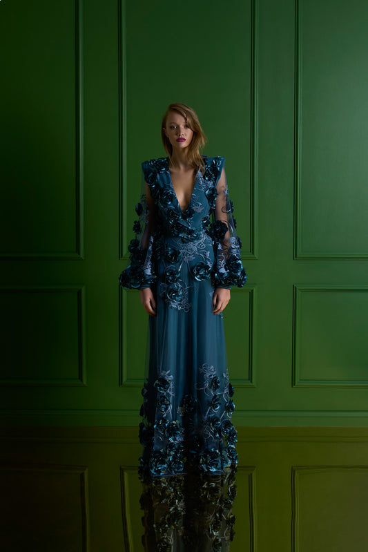 Midnight Rose Elegance Gown