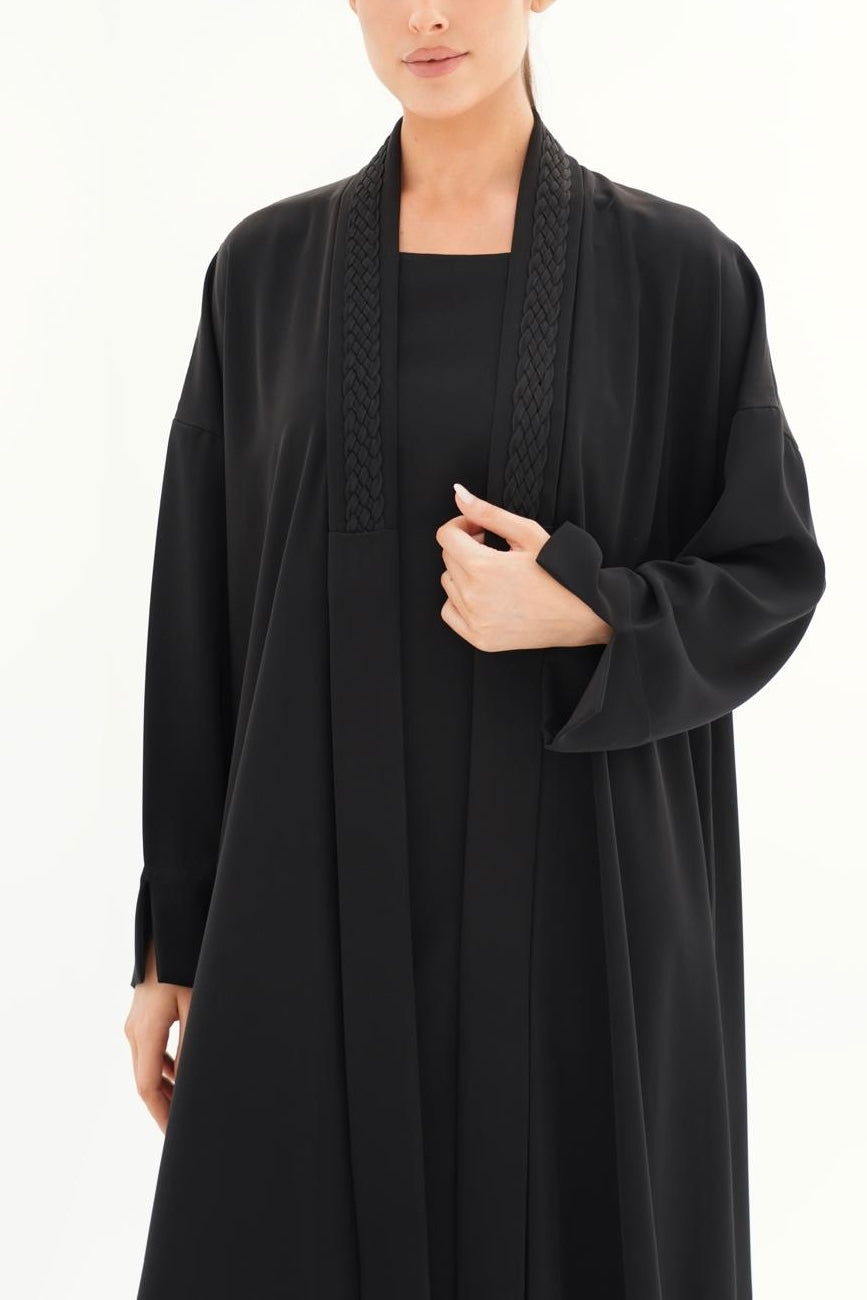 Linked Black Abaya
