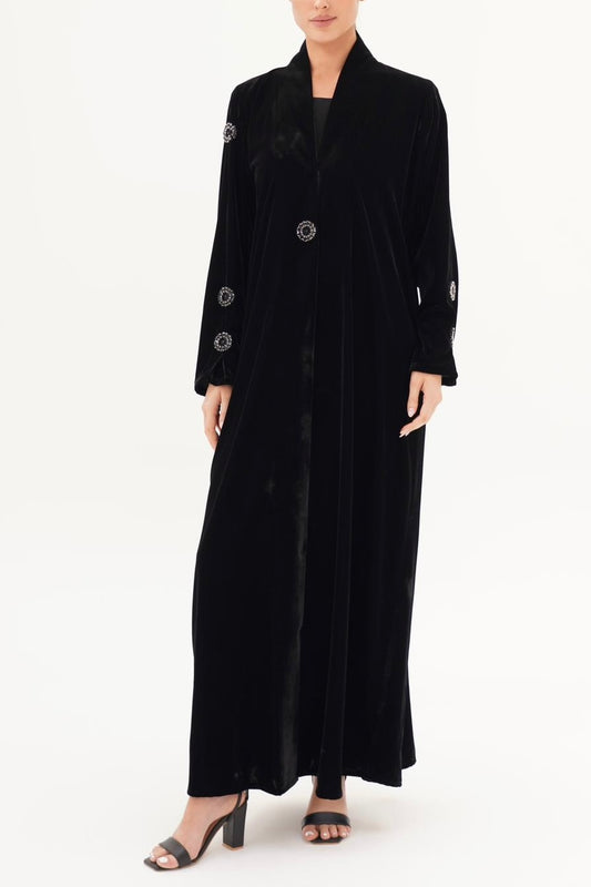 Crystella Velvet Abaya