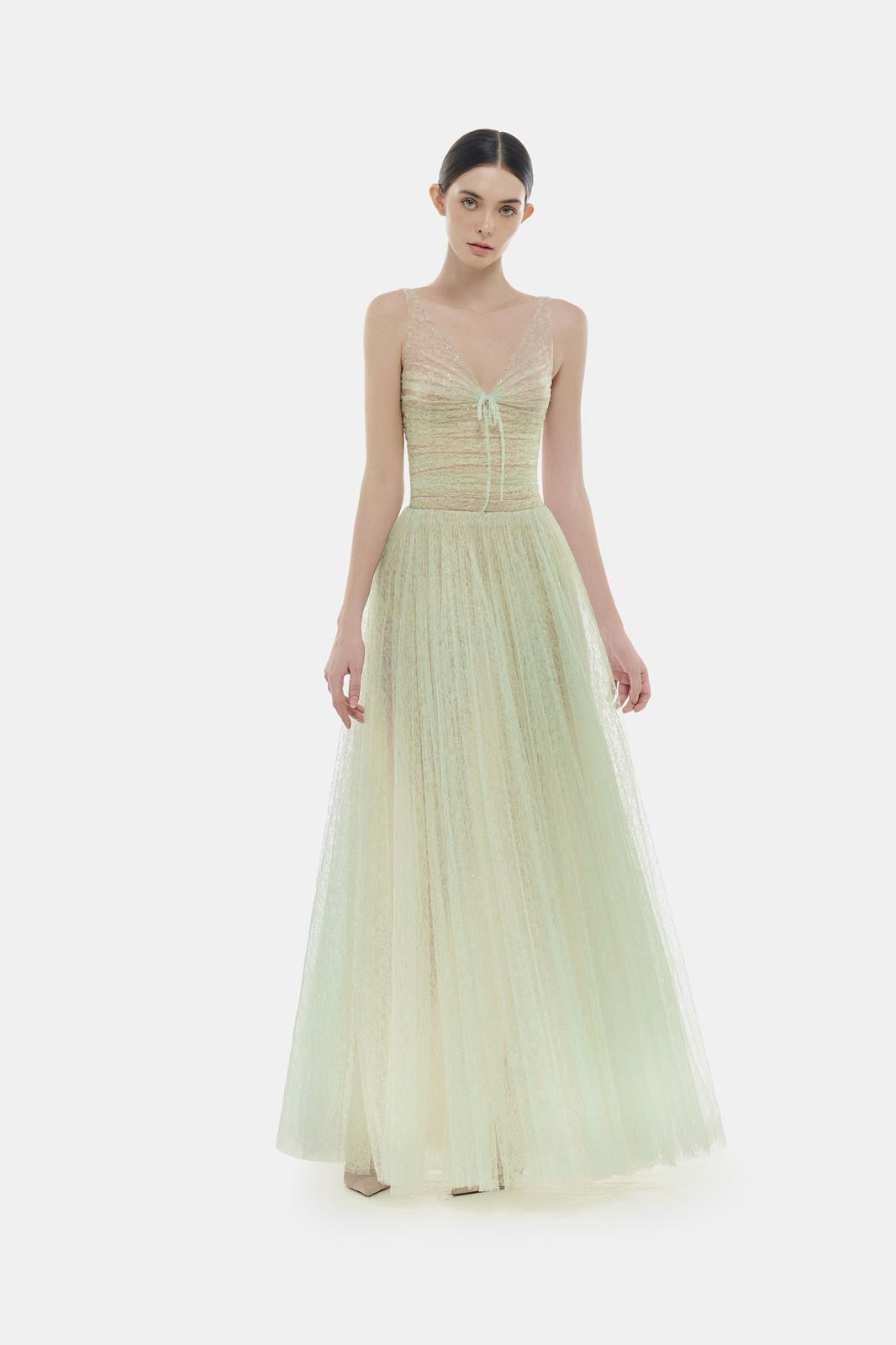 Pleated Gown