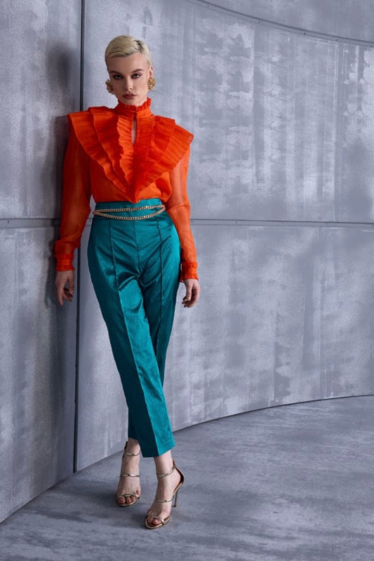 Vibrant Editorial Blouse