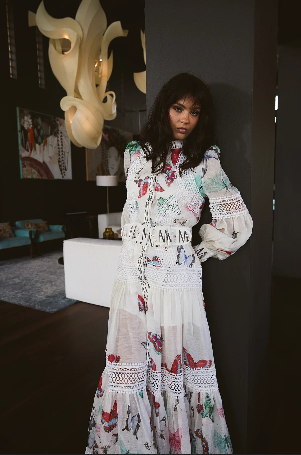 FADED BUTTERFLY MAXI DRESS