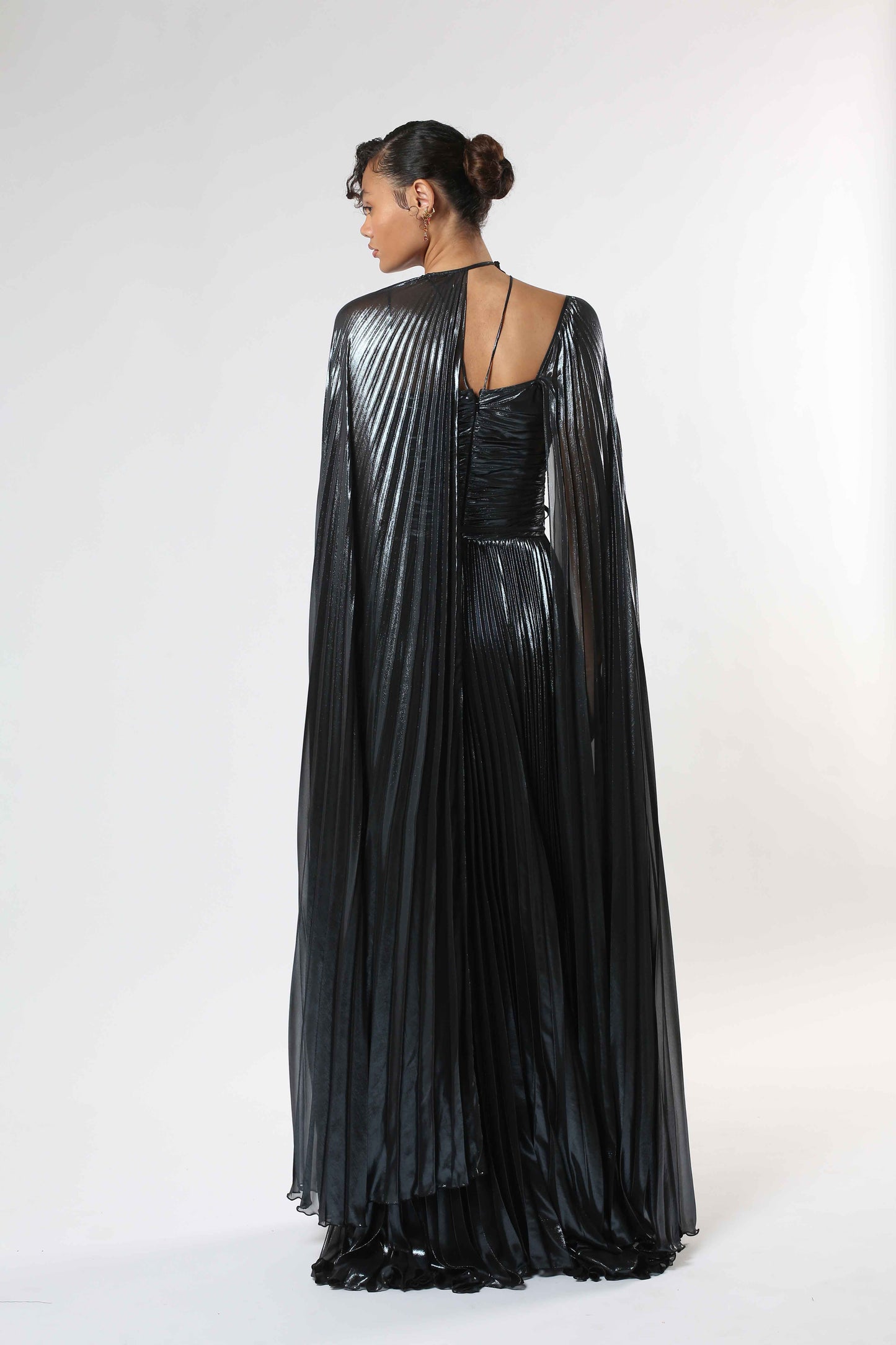 Navy Metallic Gown