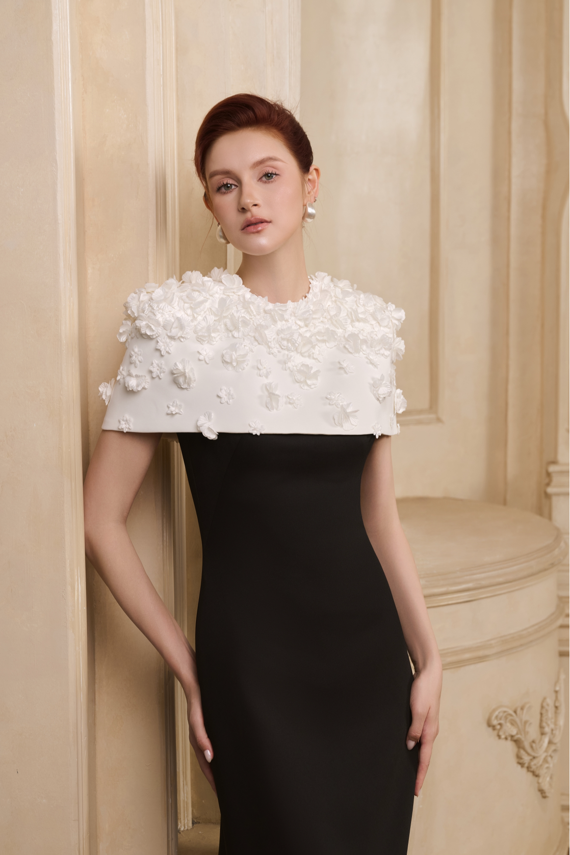 The Monochrome Bloom Gown