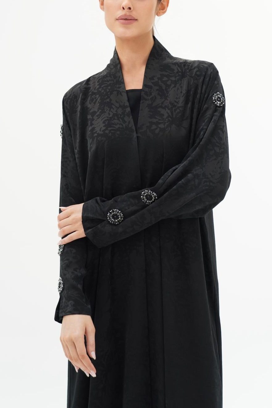 Crystella Jacquard Abaya
