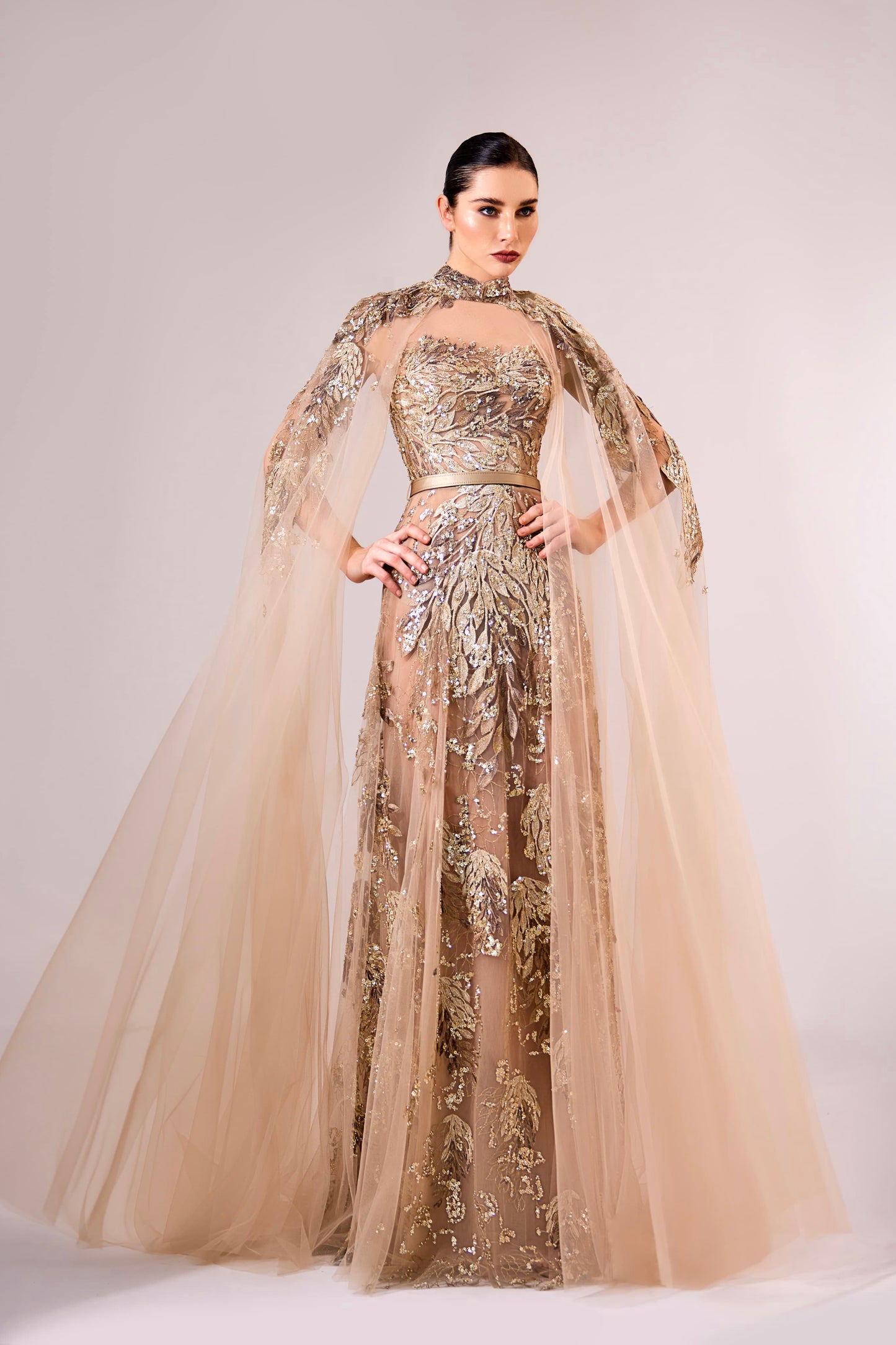 Gold Embroidery Gown