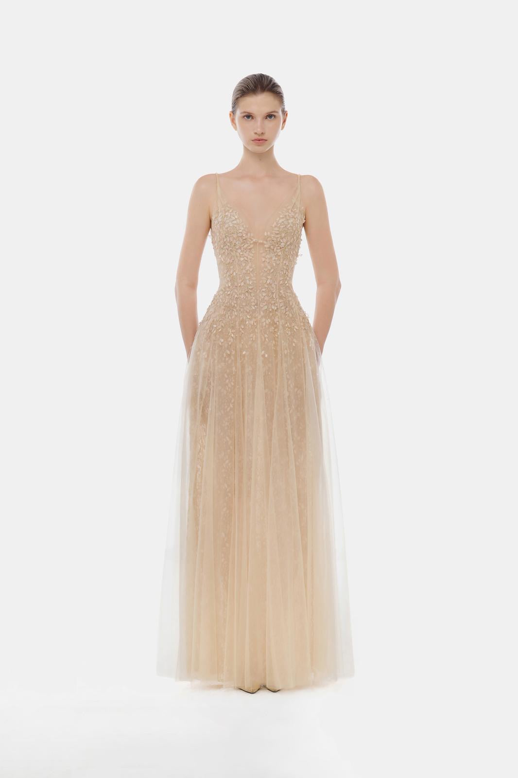 Deep-V Gown