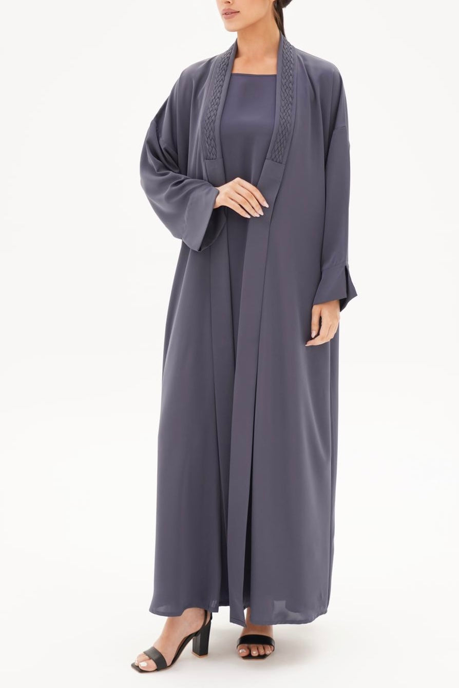 Linked Grey Abaya