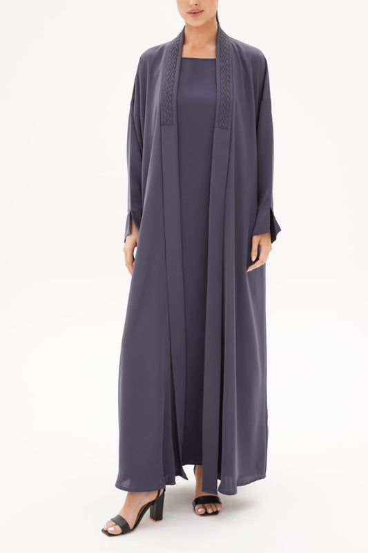 Linked Grey Abaya