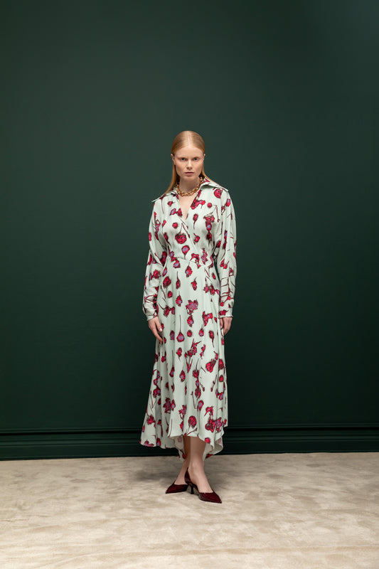 Chic Floral Wrap Dress