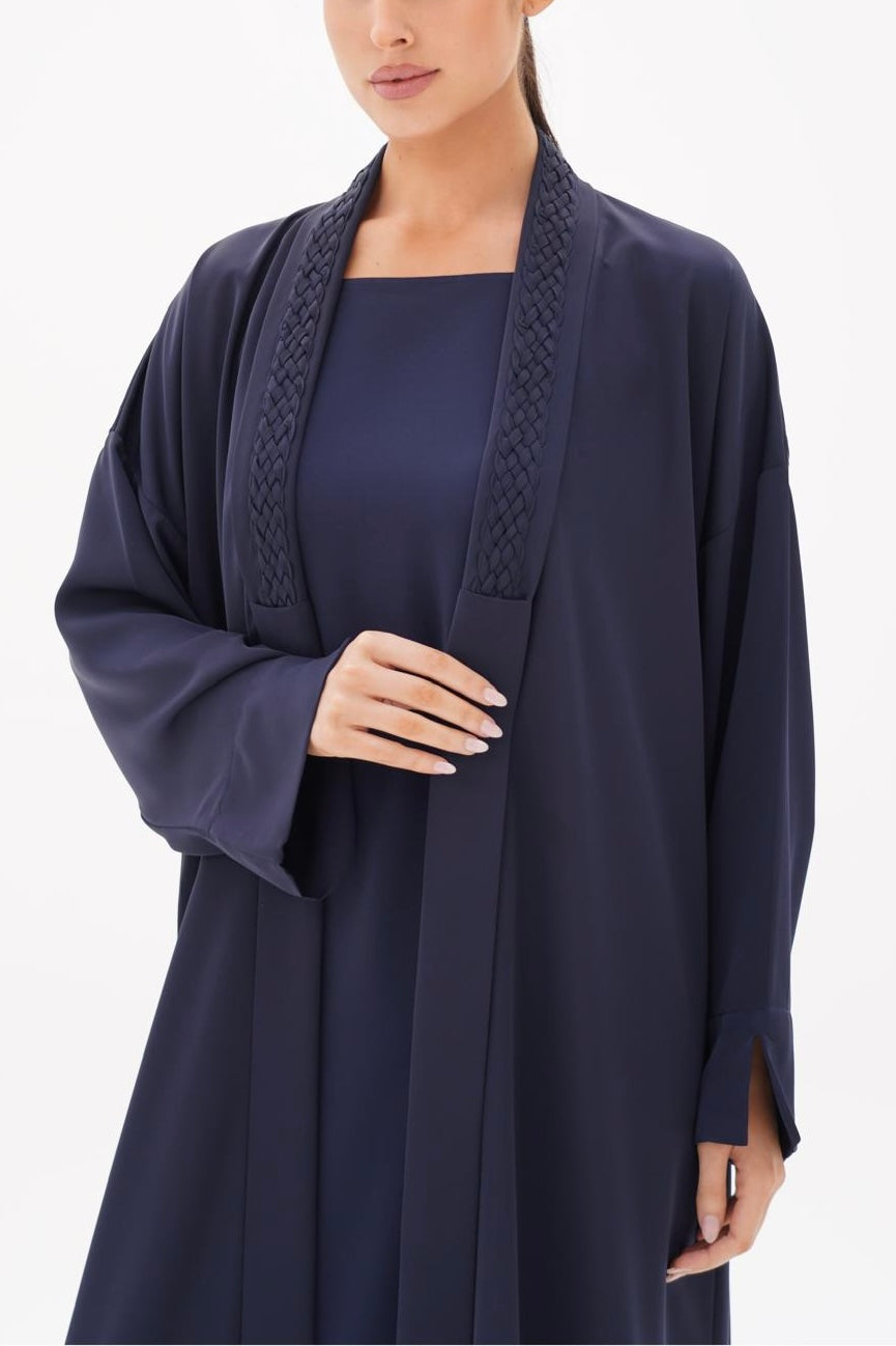 Linked Navy Abaya